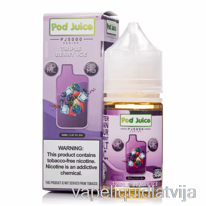 Trīskāršo Ogu Ledus Pāksts Sula Pj5000 - 30ml 35mg Vape šķidrums